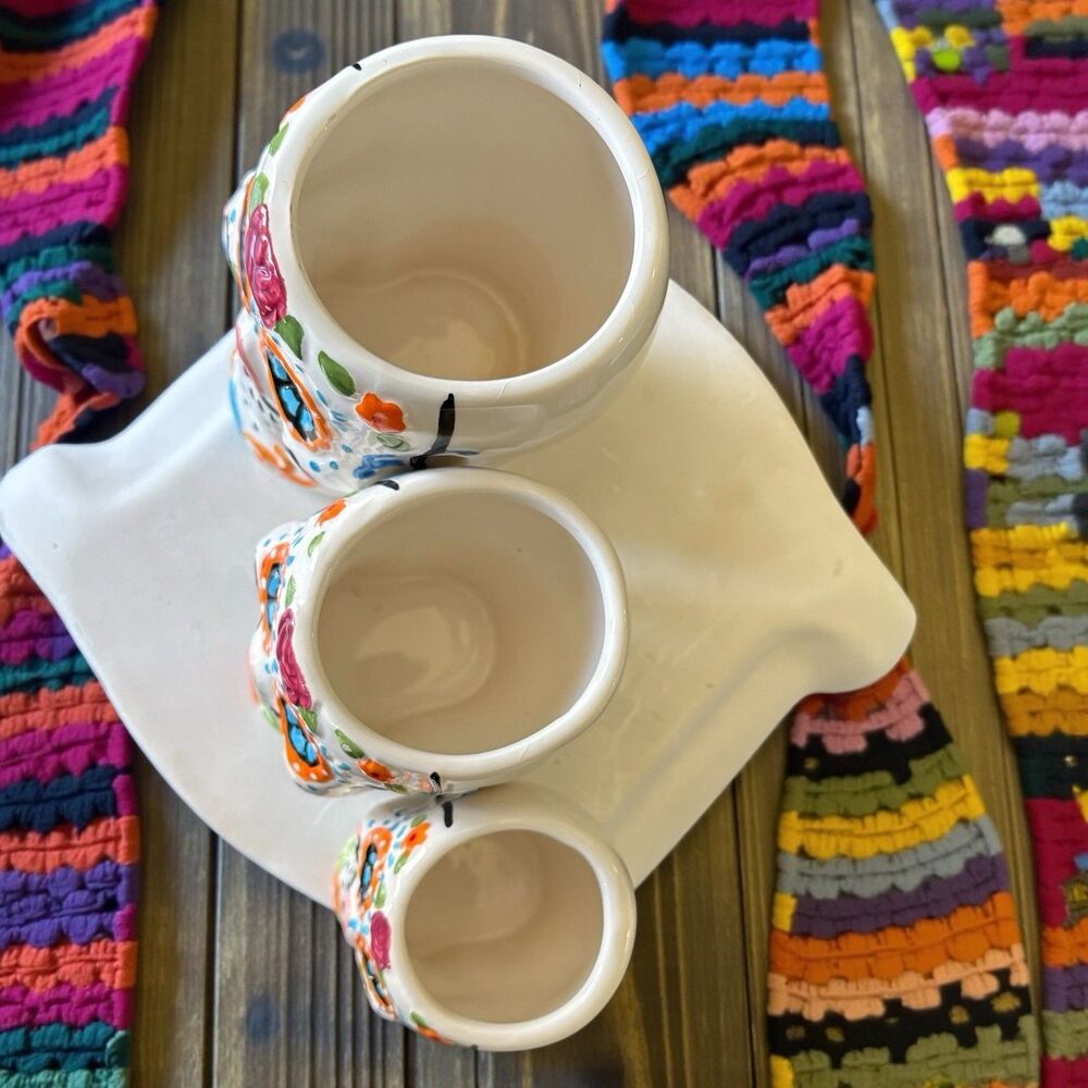 Cocinaware 2017 LTD EDITION Day of the Dead 3-pc Sugar Skull Set- Measuring Cups - Picture 5 of 9
